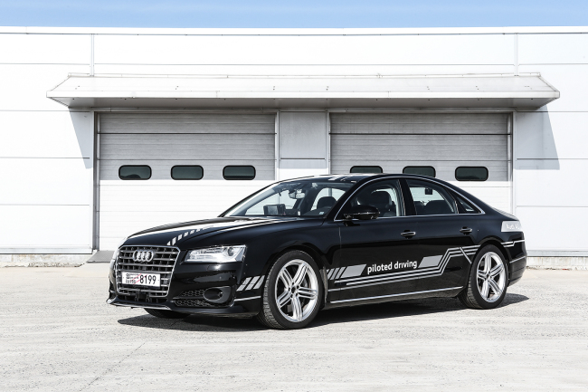 The Audi A8 has received government permit to test out its level 3 automation on local roads. (Audi Volkswagen Korea)