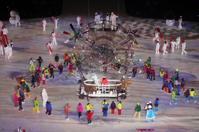 The opening ceremony for the PyeongChang Paralympics is held at PyeongChang Olympic Stadium in Gangwon Province on Friday. (Yonhap)