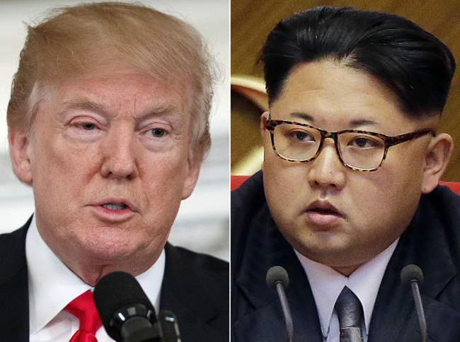 US President Donald Trump and North Korea's leader Kim Jong-un. Yonhap