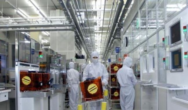 Samsung Electronics Co.'s chip production line in Kiheung, south of Seoul. (Yonhap)