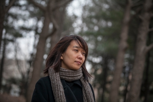 South Korean novelist Han Kang (Photo by Jean Chung) (Photo courtesy of Han Kang-Yonhap)