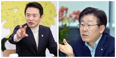 남경필 경기지사(왼쪽)과 이재명 성남시장(오른쪽)
남경필 경기지사(왼쪽)과 이재명 성남시장(오른쪽)