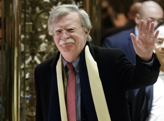 Former US ambassador to the United Nations John Bolton waves following a meeting with US President-elect Donald Trump at Trump Tower in New York, New York on Dec. 2, 2016. (EPA file photo-Yonhap)