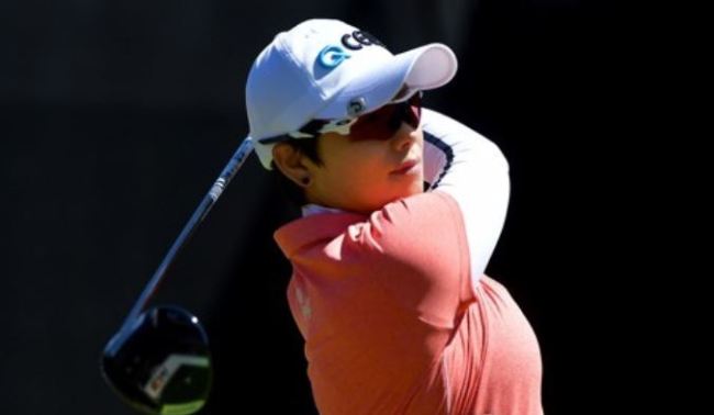 Ji Eun-hee of South Korea tees off at the first hole during the final round of the Kia Classic on the LPGA Tour at Aviara Golf Club in Carlsbad, California, on March 25. (Yonhap)