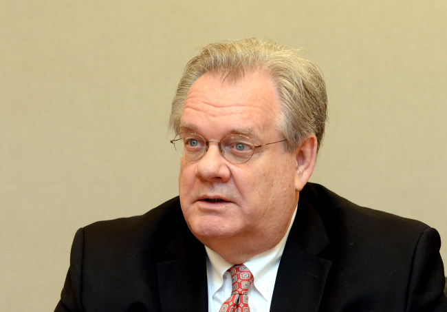 Jeffry Jones, chairman of the board of governors of the American Chamber of Commerce in Korea (Park Hyun-koo/The Korea Herald)