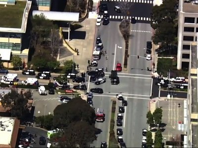 Police in Northern California are responding to reports of a shooting at the headquarters of YouTube in the city of San Bruno on April 3. (AP)