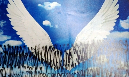 The damaged wall mural is pictured. Photo courtesy of Gwangju Donbu Police Station (Yonhap)