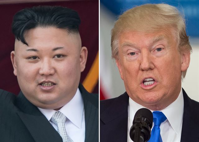North Korea's leader KIm Jong-un and US President Donald Trump. Yonhap