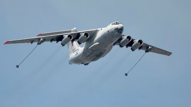 The crashed military plane was reported to be a Ilyushin il-78, like the one pictured here.  (Reuters)