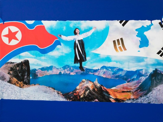 2018부산비엔날레 출품작, 천민정, 행복한 북한 소녀(김일순) [사진제공=부산비엔날레]