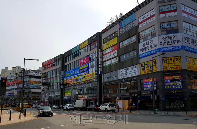 대출 규제가 주택시장에서 상가로 확대되면서 상대적으로 소액 투자가 가능하고 배후수가 풍부한 지역의 상가에 쏠림현상이 짙어질 전망이다. 사진은 세종시 새롬동 상가 밀집지역 모습. [헤럴드경제DB]