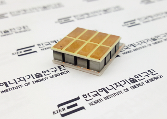 한국에너지연구원 박상현 박사팀이 개발한 중온열전소자 [제공=한국에너지기술연구원]