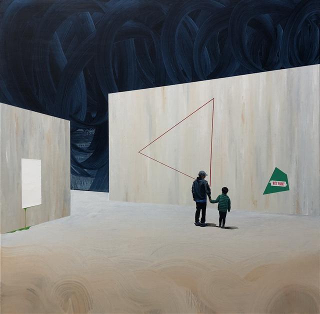 홍성준,
Try to understand 2014, Oil on canvas, 72.7×72.7 cm
[제공=스페이스XX]