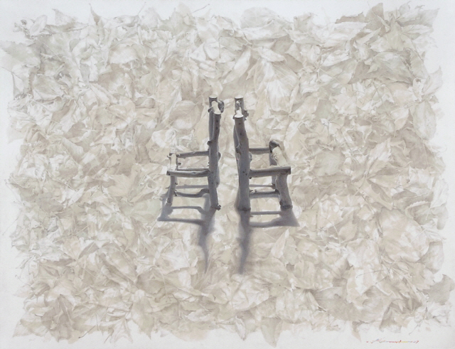 ①  이건용, 무제, 종이에 아크릴, 38.9×53.4cm, 2011.
②  지석철, 부재의 사연, 캔버스위 종이에 컴파운드, 색연필, 51×66.6cm, 2017.
③  서승원, 동시성 17-32, 캔버스에 아크릴, 17.9×25.8 cm, 2017.
④  오승윤, 풍경, 캔버스에 유채, 60.6×72.7cm.
⑤  최영욱, Karma, 캔버스에 유채, 혼합재료, 51×46cm, 2017
[제공=헤럴드아트데이]