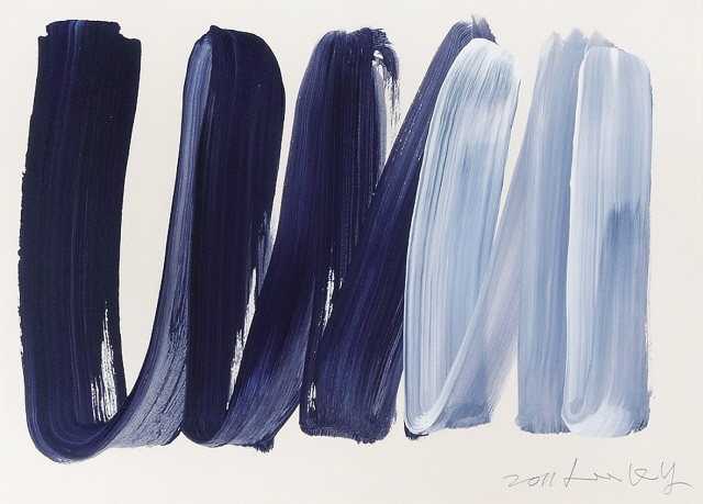 이건용, 무제, 종이에 아크릴, 38.9×53.4cm, 2011.  [헤럴드아트데이]