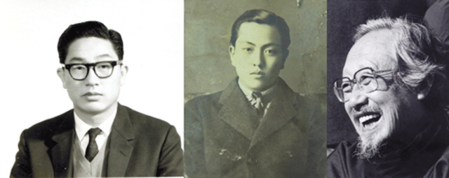 사진은 왼쪽부터 김경린, 오장환, 문익환 시인.
