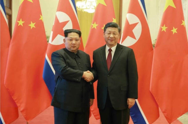 지난 3월말 북중정상회담을 가진 김정은 국무위원장과 시진핑 국가주석. [사진=헤럴드경제DB]