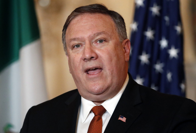 US Secretary of State Mike Pompeo (AP-Yonhap)