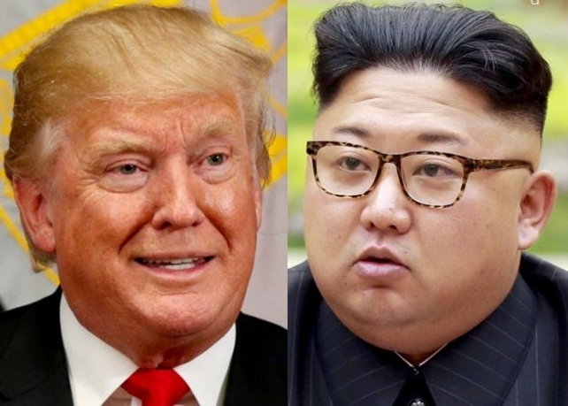 A combination photo shows US President Donald Trump in New York, Sept. 21, 2017, and North Korean leader Kim Jong-un in this undated photo released by North Korea's Korean Central News Agency in Pyongyang, Sept. 4, 2017. (Reuters)