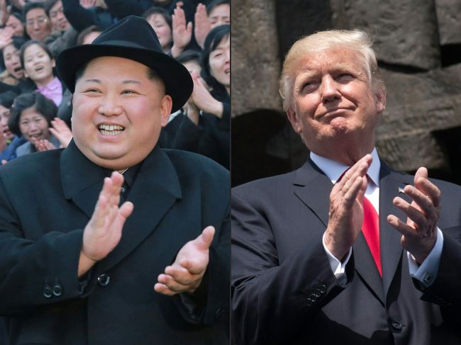North Korean leader Kim Jong-un, left, and US President Donald Trump (Yonhap)