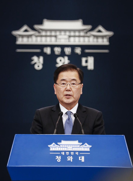 정의용 국가안보실장 [사진=청와대]