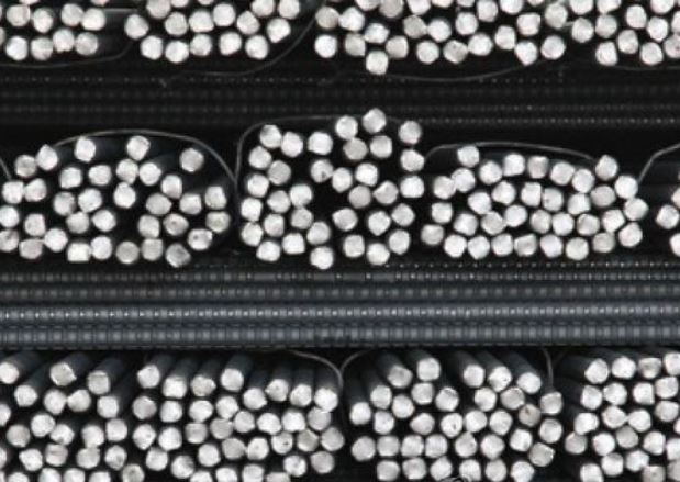 This file photo shows steel bars used in construction work. (Yonhap)