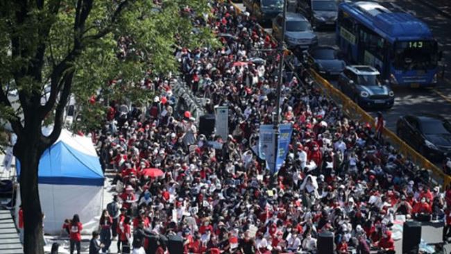 Some 12,000 women gathered in Seoul to protest against the “discriminatory treatment” of cases involving male and female victims of digital and online sexual violence on Saturday, May 19.