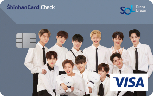 Wanna One debit card from Shinhan Bank