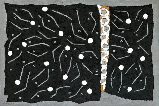 황영성, 소의 침묵, 2017, 캔버스에 유채, 130.0 x 193.9cm.[사진제공=현대화랑]