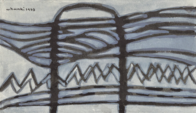 야요이 쿠사마 ‘Waves’ oil on canvas,
37.9×45.5cm (8호), 1990
김환기 ‘산월’ 종이에 과슈, 13.4×23.1cm,
1963
김창열 ‘물방울’ / 종이에 수채,
유채,77×118cm, 1976
이대원 ‘산’ 캔버스에 유채, 50×65.1cm,
1972
이우환 ‘점으로부터’ 캔버스에 안료,
60×70cm, 1982