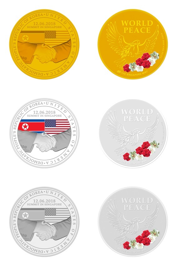 Photo News] Singapore unveils commemorative coins for NK-US summit