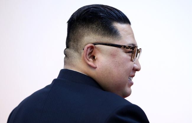 North Korea's Supreme Leader Kim Jong-un during a meeting with Russia's Foreign Minister Sergei Lavrov at Kumsusan Palace of the Sun on May 31. (Yonhap)