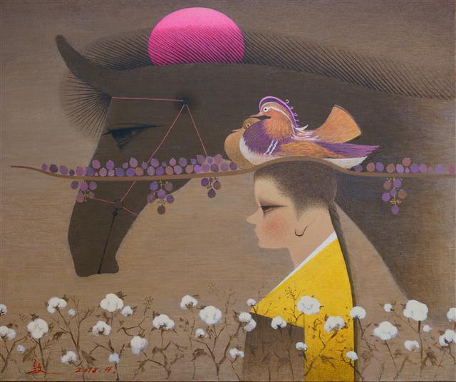 박돈, 애마소녀, 72.2 x 60.6  [제공=갤러리 서림]