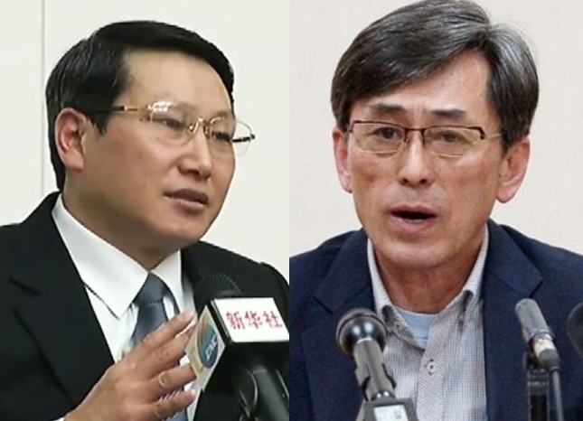 South Korean missionaries Kim Jong-uk (L) and Kim Guk-gi. (AP-Yonhap)