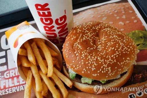 버거킹 햄버거 [AP=연합뉴스 자료사진]