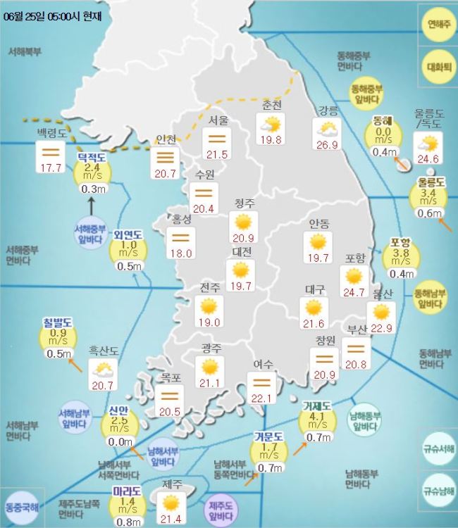 전국 최고 33℃ 연이은 폭염 …장마전선 북상 ‘목전’