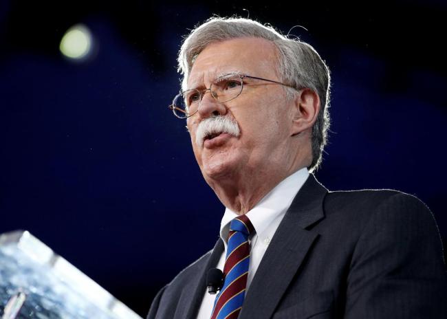 In a file photo taken on Feb. 24, 2017, John Bolton speaks at the Conservative Political Action Conference (CPAC) in Oxon Hill, Maryland, US. (Reuters)