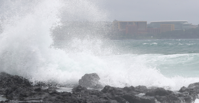 South Korea's Jeju Island on Monday (Yonhap)
