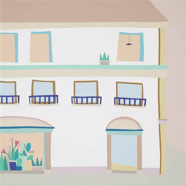 박노을 porto I
acrylic on canvas
60×60×6cm, 2018
[제공=최정아갤러리]