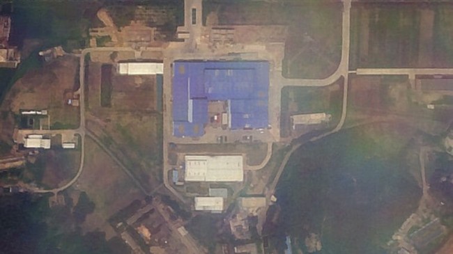 This commercial satellite image shows North Korea’s Sanumdong missile assembly facility south of Pyongyang on July 7. (Reuters)