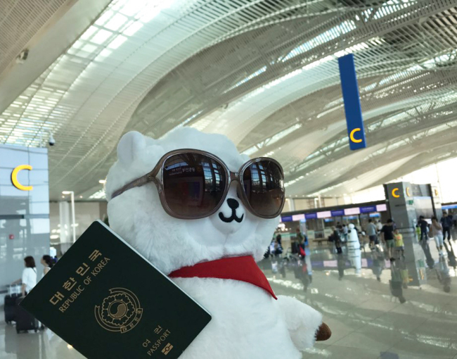 BT21's RJ at Incheon Airport's Terminal 2 (The Korea Herald)