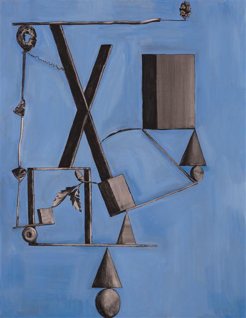 허우중, 관념의 탑, 캔버스에 유채, 117×91cm, 2017 [제공=갤러리조선]