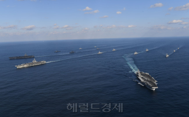 미국 항모전단. [헤럴드경제DB]