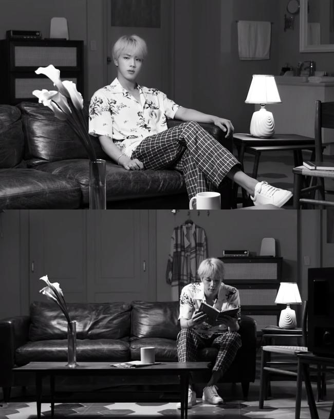Jin leads the introudction of "Love Yourself: Answer" with "Epiphany. (Big Hit Entertainment)