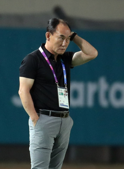 김학범 아시안게임 한국축구대표팀 감독 [연합뉴스]