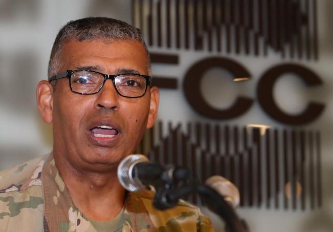 US Forces Korea Commander General Vincent K. Brooks speaks during a news conference in Seoul on Aug. 22. (Yonhap)