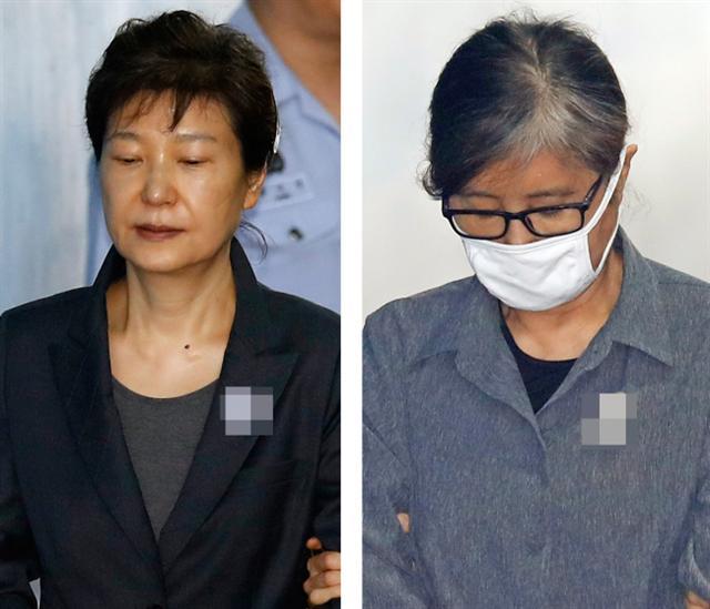 박근혜 전 대통령(왼쪽), 최순실