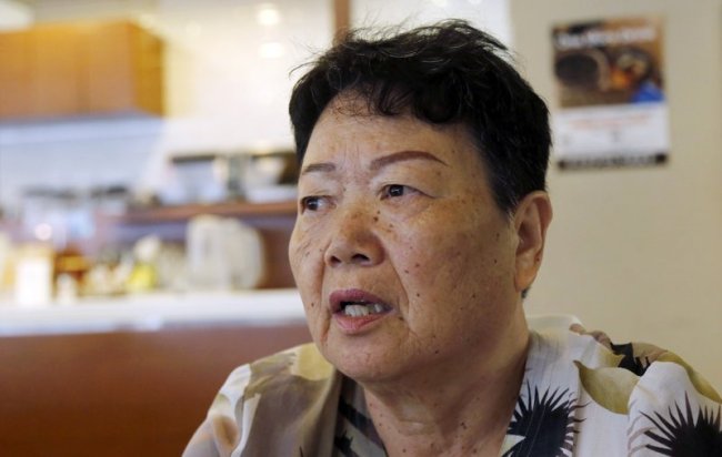 Eiko Kawasaki, a Korean born in Japan, speaks during an interview in Tokyo Friday, Aug. 24. Kawasaki was born in Japan and lived 43 years in North Korea before defecting. (AP)