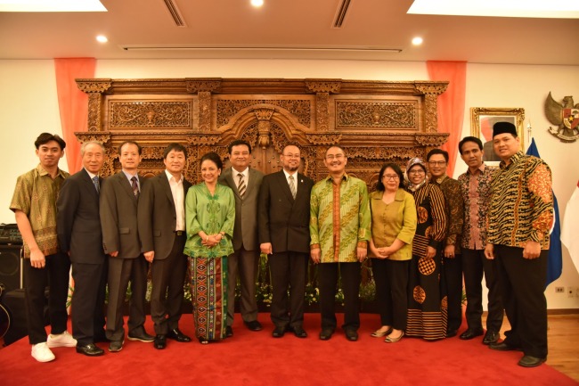 Award recipients and diplomats pose at the embassy on Aug. 26. (Indonesian Embassy)
