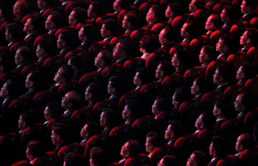 People attend a concert on the eve of 70th anniversary of North Korea's foundation in Pyongyang, September 8, 2018. (REUTERS)